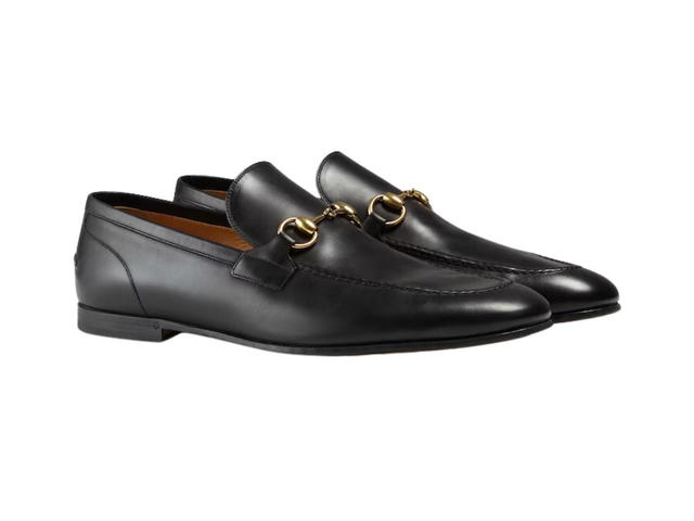 Gucci Gucci Jordaan Leather Loafer Black Leather With Horsebit Detail - view 2