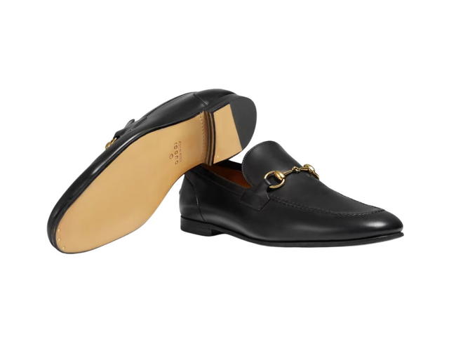 Gucci Gucci Jordaan Leather Loafer Black Leather With Horsebit Detail - view 4