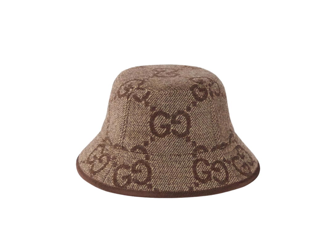 Gucci Gucci Jumbo GG Wool Bucket Hat Brown-Beige