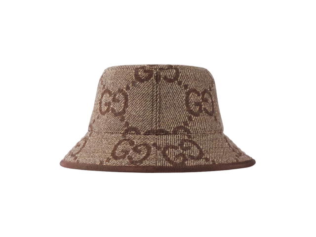 Gucci Gucci Jumbo GG Wool Bucket Hat Brown-Beige - view 2