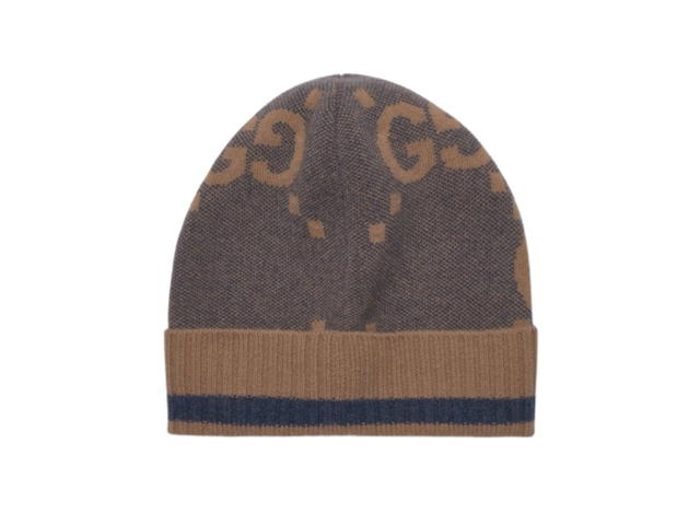 Gucci Gucci Knit Cashmere Hat In Beige Blue - view 2