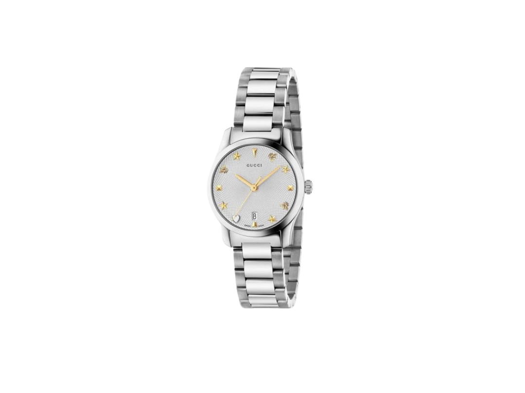 Gucci Gucci Ladies G-Timeless Small Stainless Steel Bracelet Watch