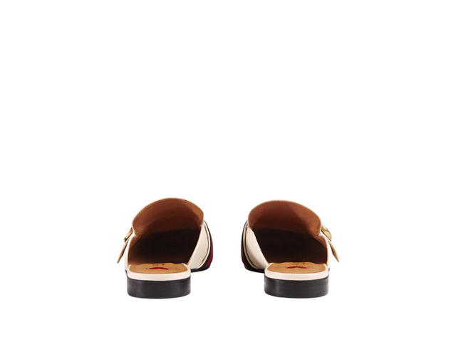 Gucci Gucci Ladies GG Leather Slippers White - view 3