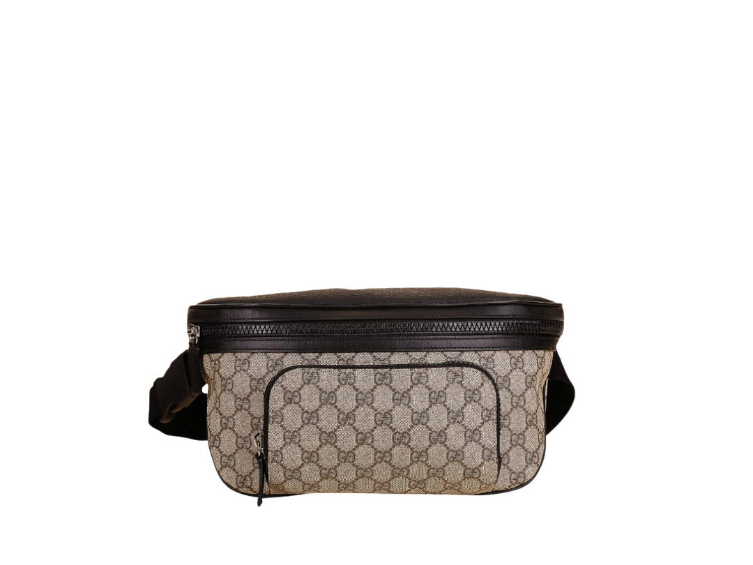 Gucci Gucci Large Eden Belt Bag In GG Supreme Canvas With Silver-Toned Hardware Beige