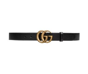 Buy Gucci Leather Belt With Double G Buckle 30MM In Black Leather Brass Hardware at Sasom – Authentic and Ready to Ship