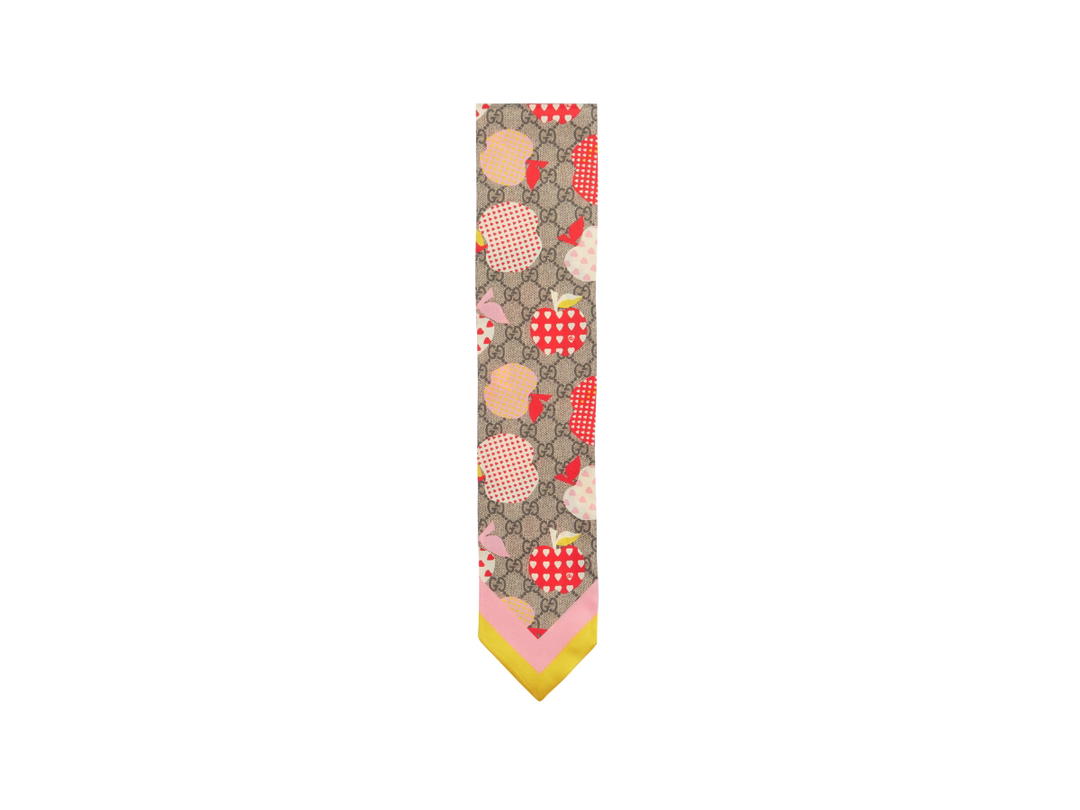Gucci Gucci Les Pommes GG Neck BowIn Beige And Ebony