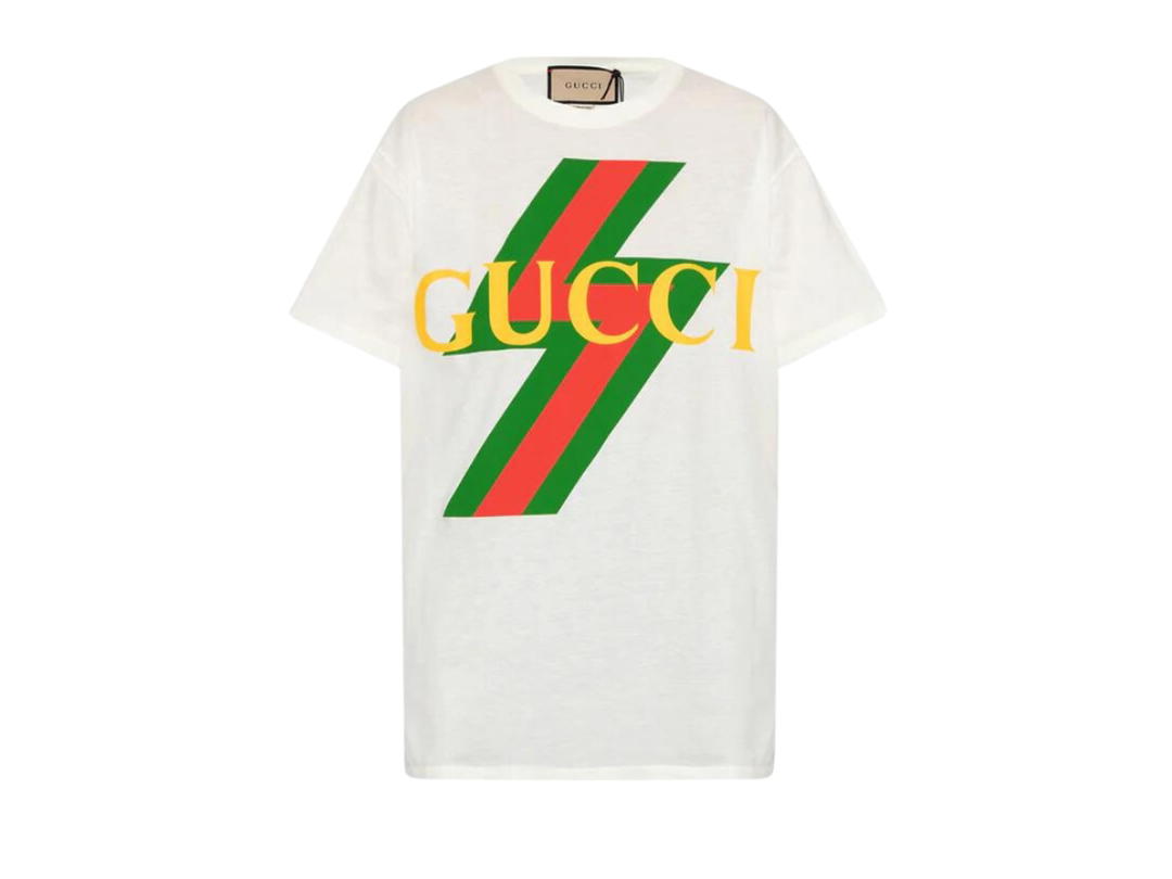 Gucci Gucci Lighting Bolt Gucci T-shirt In Cotton Crewneck