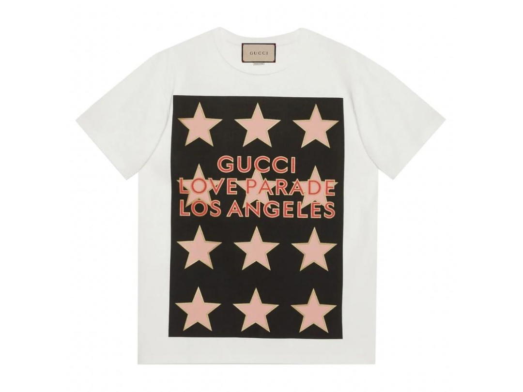 Gucci Gucci Love Parada Print T-Shirt White