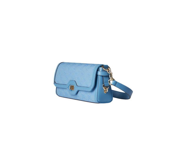 Gucci Gucci Luce Small Shoulder Bag In Light Blue GG Canvas With Light Gold-Toned Hardware - view 2