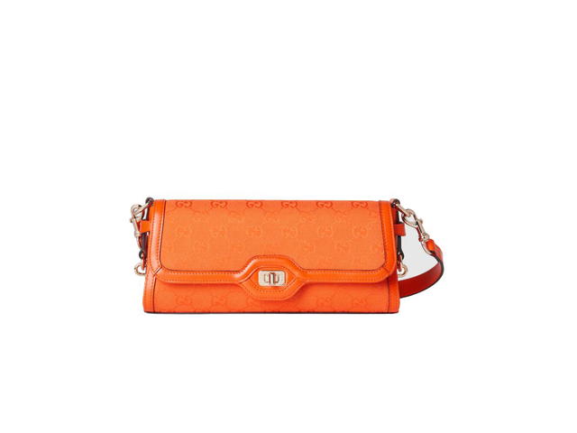 Gucci Gucci Luce Small Shoulder Bag In Orange GG Canvas With Light Gold-Toned Hardware - view 1