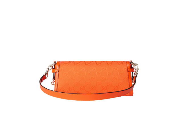 Gucci Gucci Luce Small Shoulder Bag In Orange GG Canvas With Light Gold-Toned Hardware - view 3