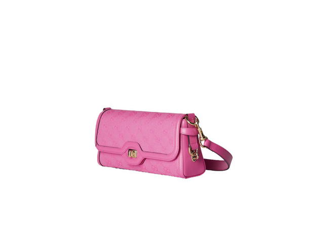 Gucci Gucci Luce Small Shoulder Bag In Pink GG Canvas With Light Gold-Toned Hardware - view 2