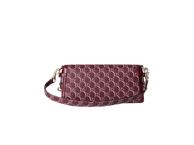 Gucci Gucci Luce Small Shoulder Bag In Rosso Ancora GG Print Leather With Light Gold-Toned Hardware - view 3
