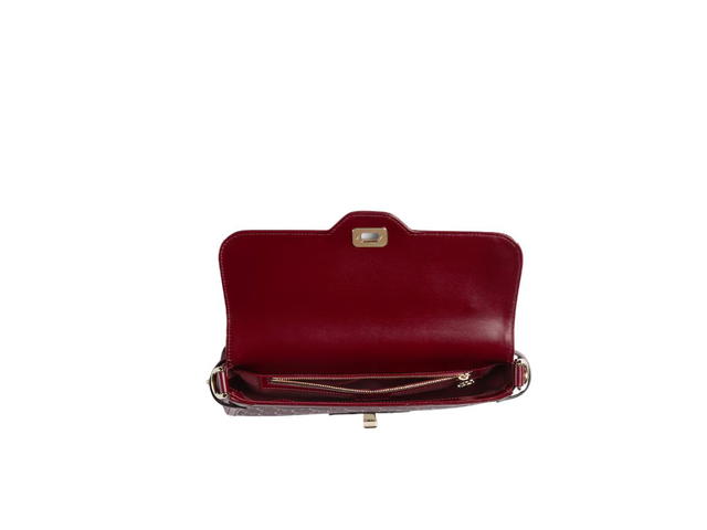 Gucci Gucci Luce Small Shoulder Bag In Rosso Ancora GG Print Leather With Light Gold-Toned Hardware - view 5