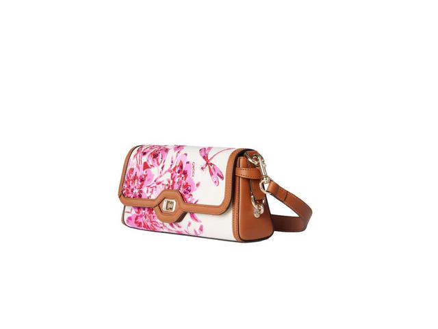 Gucci Gucci Luce Small Shoulder Bag In White And Pink Canvas With Light Gold-Toned Hardware - view 2