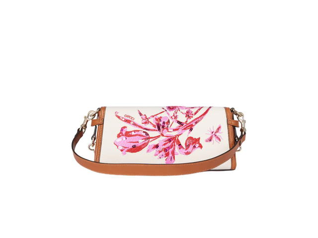 Gucci Gucci Luce Small Shoulder Bag In White And Pink Canvas With Light Gold-Toned Hardware - view 3