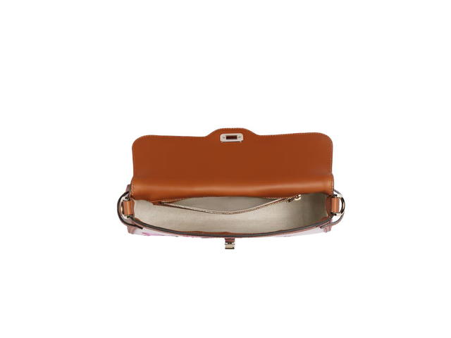 Gucci Gucci Luce Small Shoulder Bag In White And Pink Canvas With Light Gold-Toned Hardware - view 5
