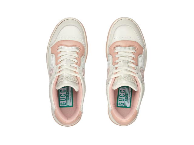 Gucci Gucci Mac80 Sneaker In Off White And Pink Leather (W) - view 4