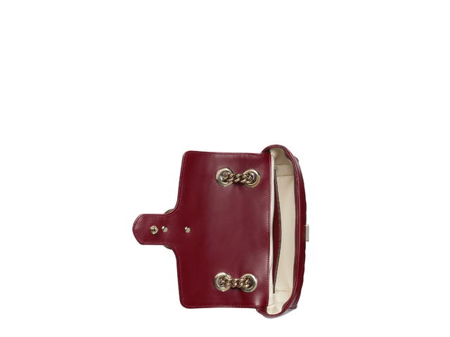 Gucci Gucci Marmont Mini Shoulder Bag In Gucci Rosso Ancora Matelassé Chevron Leather With Light Gold Toned Hardware Gucci Rosso Ancora - view 5