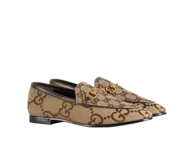 Gucci Gucci Maxi GG Gucci Jordaan Loafer Camel Ebony - view 2