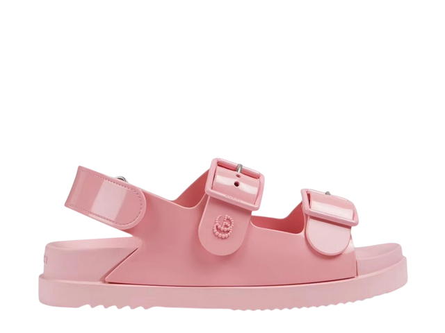 Gucci Gucci Mini Double G Sandal Pastel Pink Rubber (W) - view 1