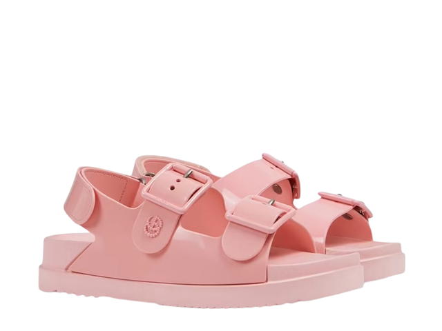 Gucci Gucci Mini Double G Sandal Pastel Pink Rubber (W) - view 2