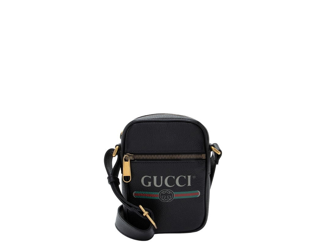 Gucci Gucci Mini Messenger Bag Logo Print