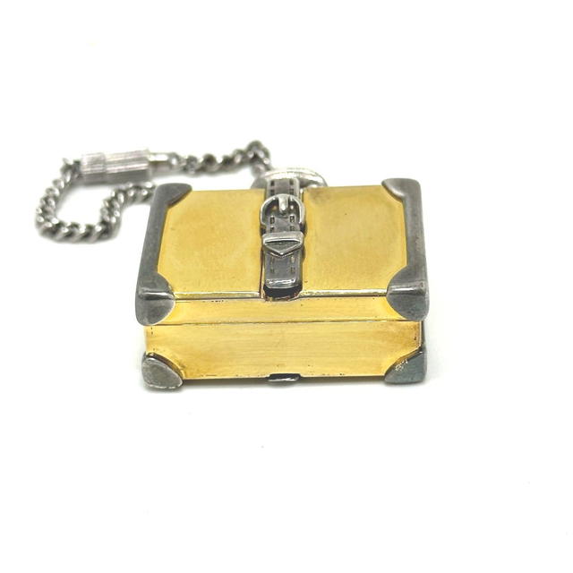 Gucci GUCCI Old Gucci Trunk Key Holder Bag Charm Metal Gold x Silver - view 4