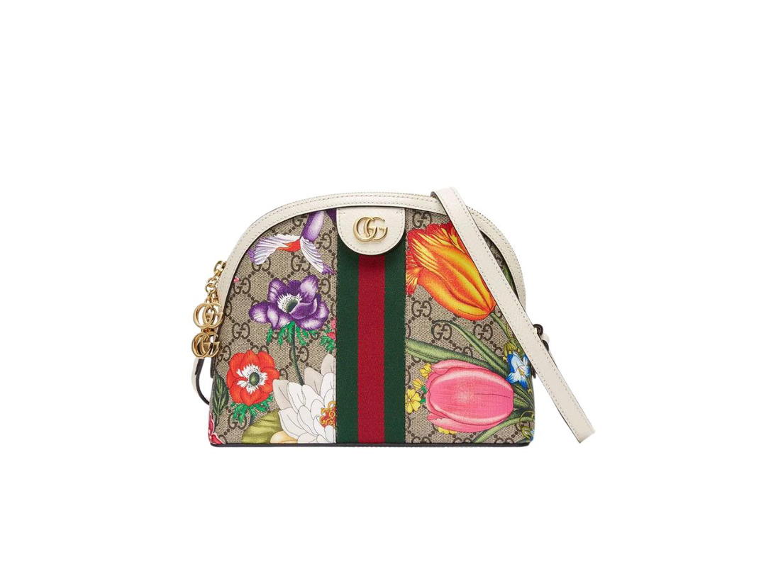 Gucci Gucci Ophidia Small Shoulder Bag Flower Print