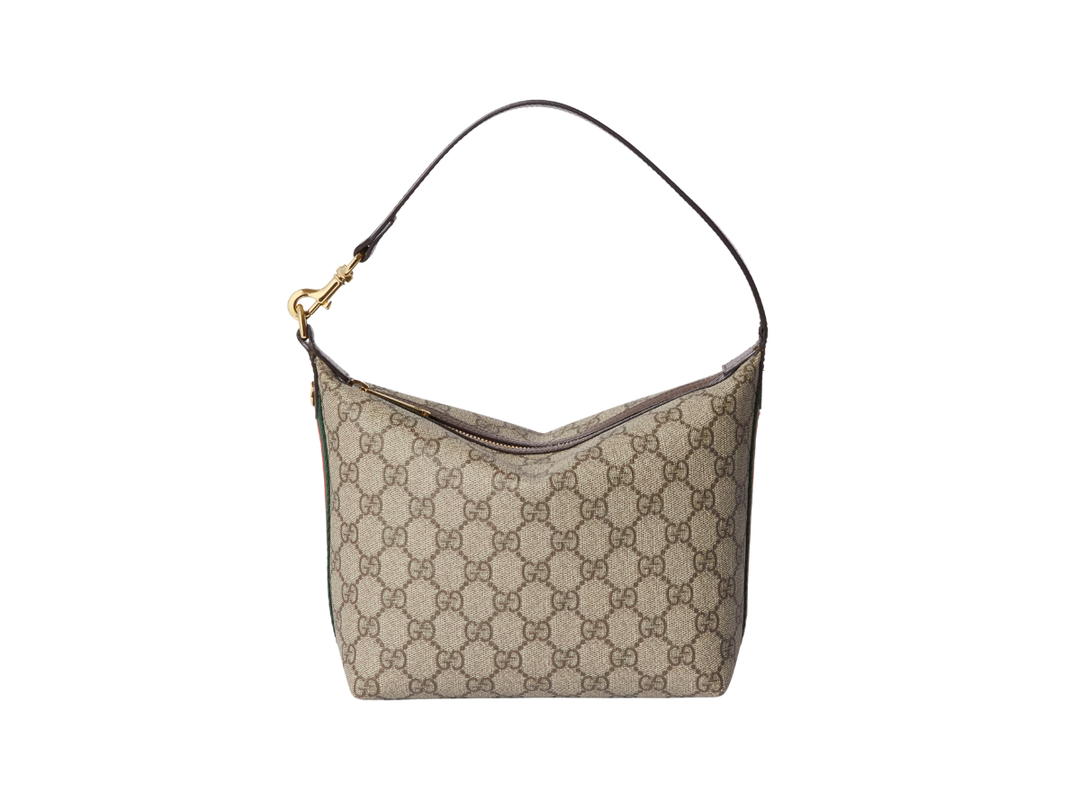 Gucci Gucci Ophidia Super Mini Shoulder Bag In GG Supreme Canvas With Gold-Tone Hardware Beige Ebony