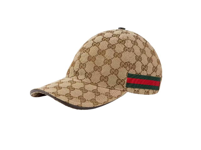 Gucci Gucci Original GG Canvas Baseball Hat With Web Beige Ebony - view 1