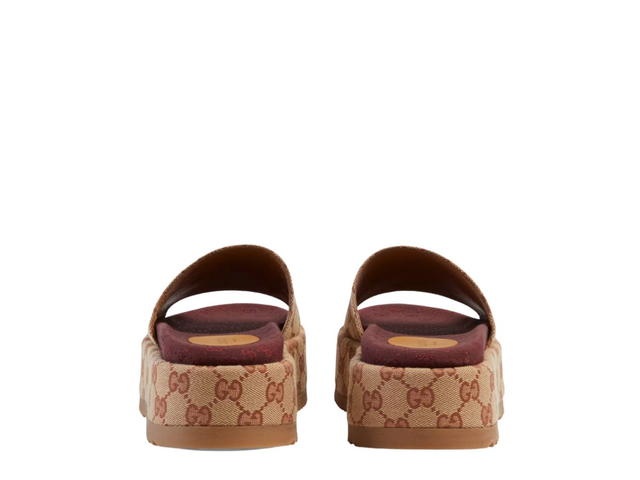 Gucci Gucci Original GG Slide Sandal Beige Brick Red - view 3