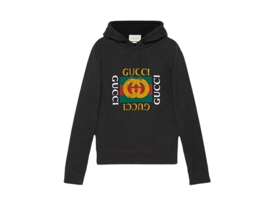 Gucci Gucci Oversize Sweatshirt With Gucci Logo Black