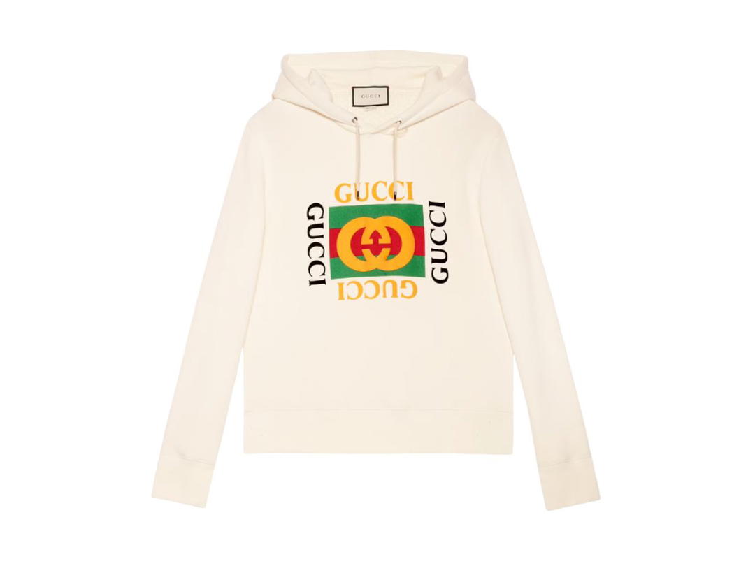 Gucci Gucci Oversize Sweatshirt With Gucci Logo White