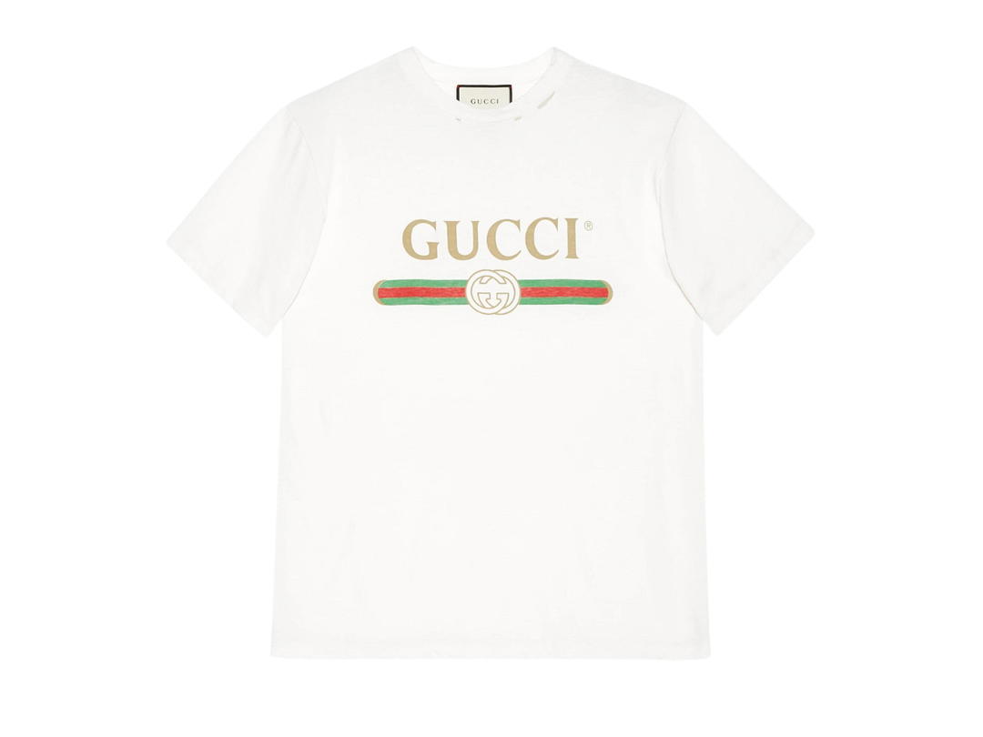 Gucci Gucci Oversize T-Shirt With Gucci Logo White Cotton Jersey