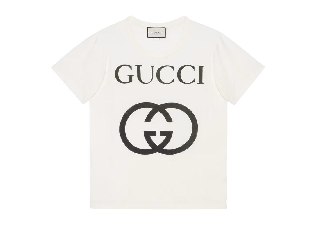 Gucci Gucci Oversize T-Shirt With Interlocking G Off-White