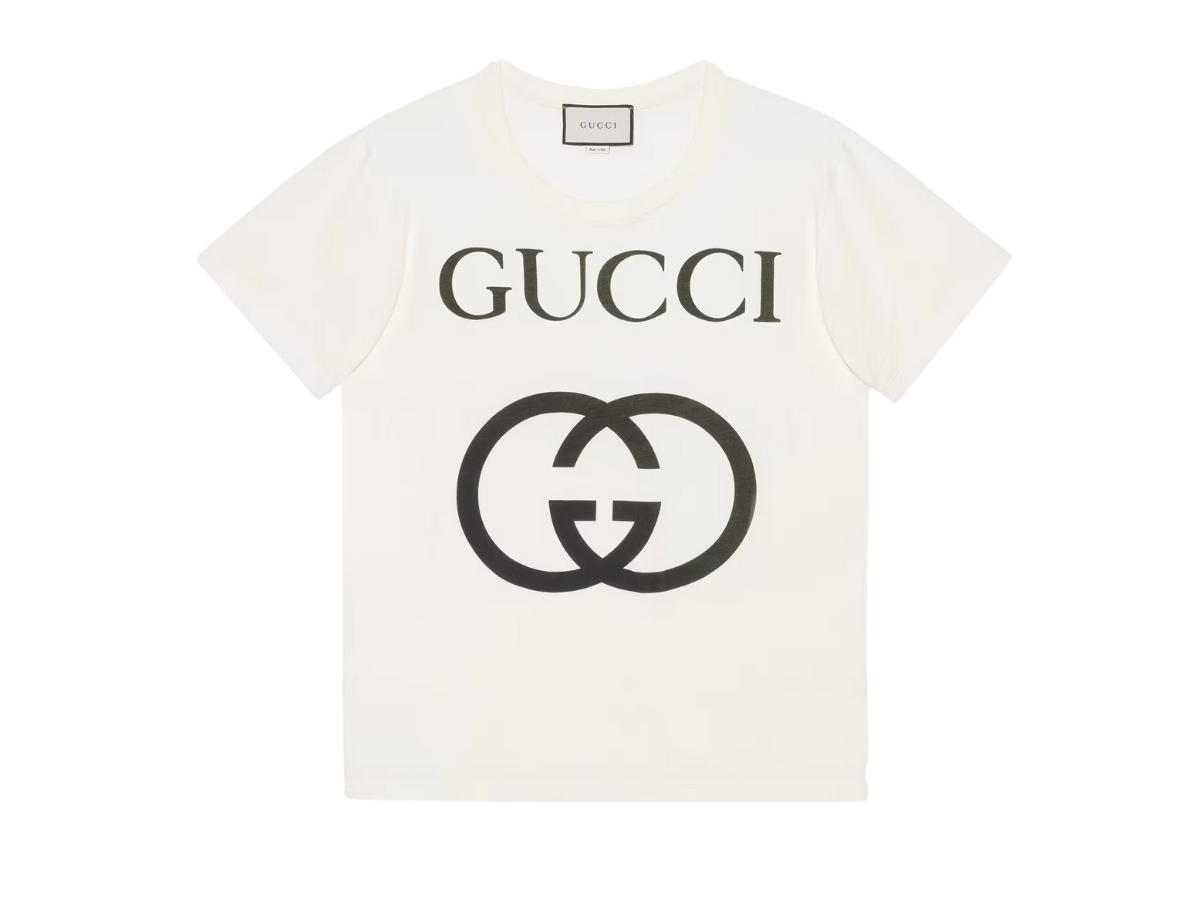 Gucci Gucci Oversize T-Shirt With Interlocking G Off-White