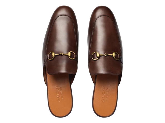 Gucci Gucci Plain Leather Shoes Brown - view 3