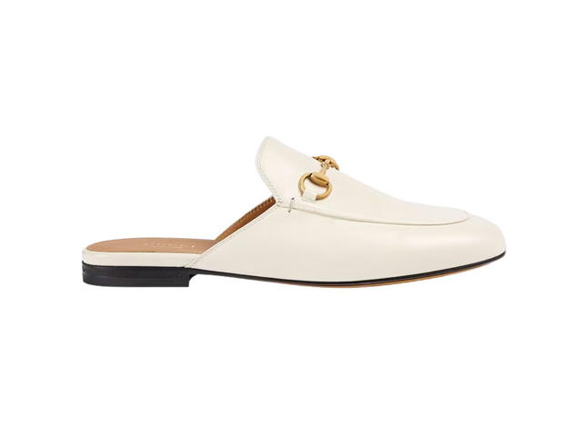 Gucci Gucci Princetown Leather Slipper White Leather (W) - view 1