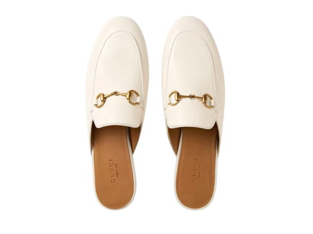 Gucci Gucci Princetown Leather Slipper White Leather (W) - view 4