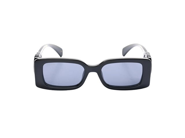 Gucci Gucci Rectangler Sunglasses In Acetate Chaise Frame With Grey Lens Black - view 2
