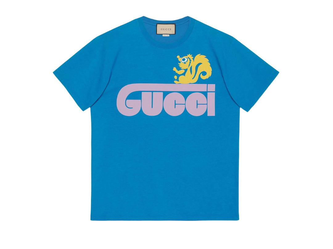 Gucci Gucci Retro Gucci Skunk Print T-Shirt Royal Blue