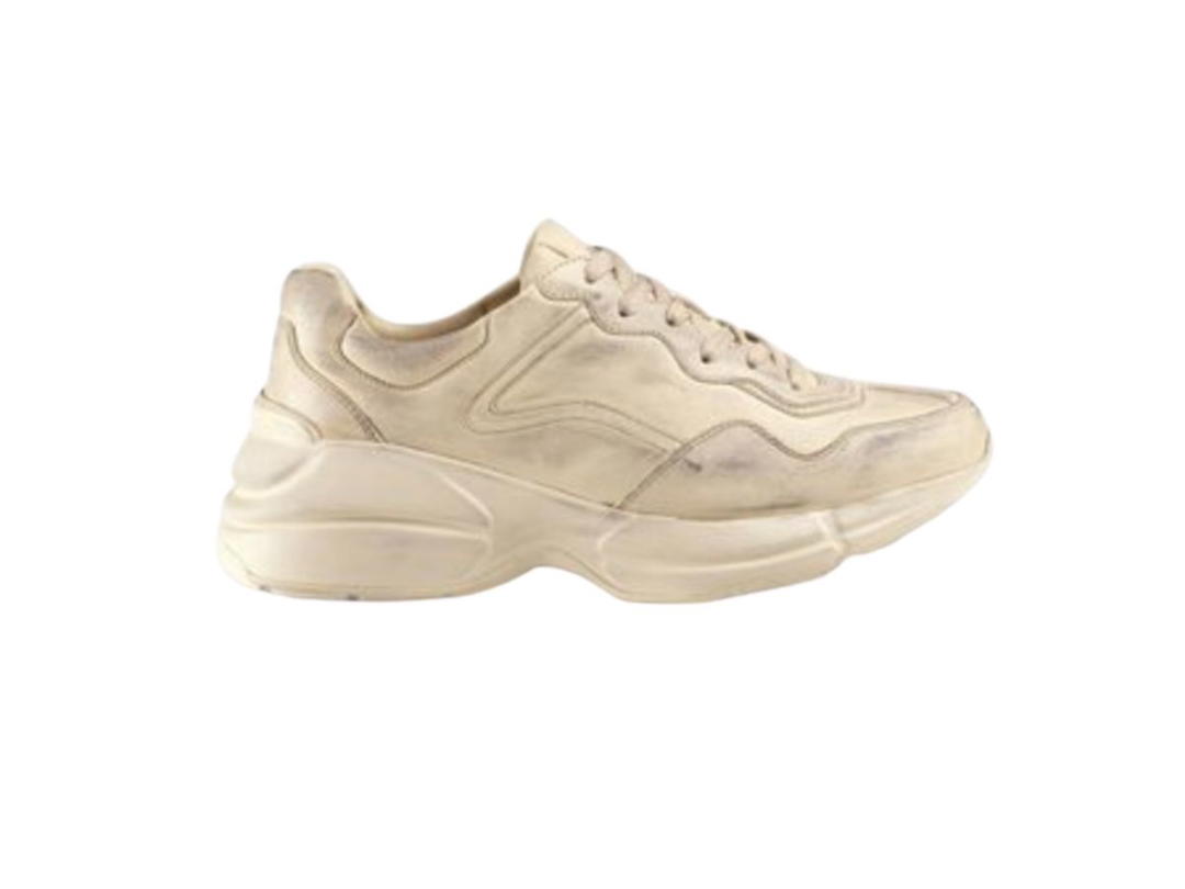 Gucci Gucci RHYTON LEATHER SNEAKER - NEUTRALS