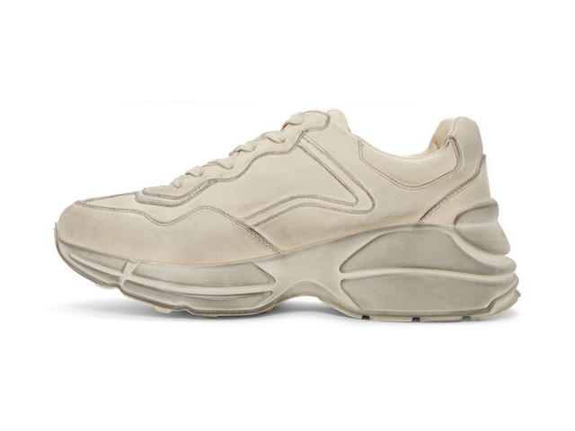 Gucci Gucci RHYTON LEATHER SNEAKER - NEUTRALS - view 3