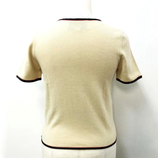 Gucci GUCCI Ribbon Cut Short sleeve T-shirt Beige Cashmere 501400 - view 2