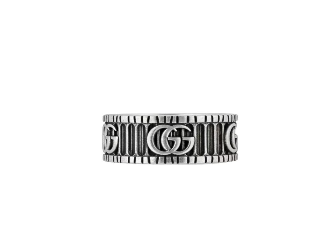 Gucci Gucci Ring With Double G In Silver