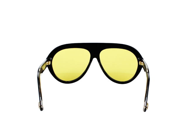 Gucci Gucci Round Sunglasses In Plastic With Yellow Lens Black - view 4