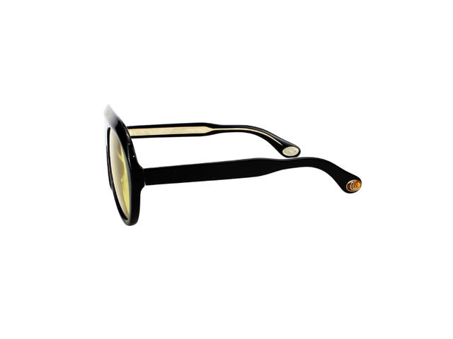 Gucci Gucci Round Sunglasses In Plastic With Yellow Lens Black - view 5