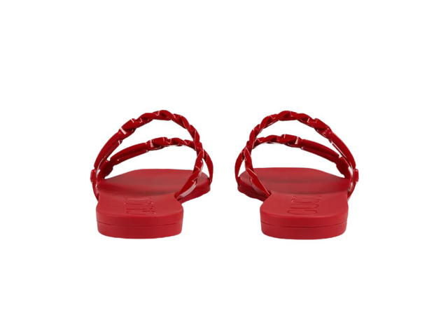 Gucci Gucci Rubber Slide Sandal In Hibiscus Red Rubber (W) - view 4