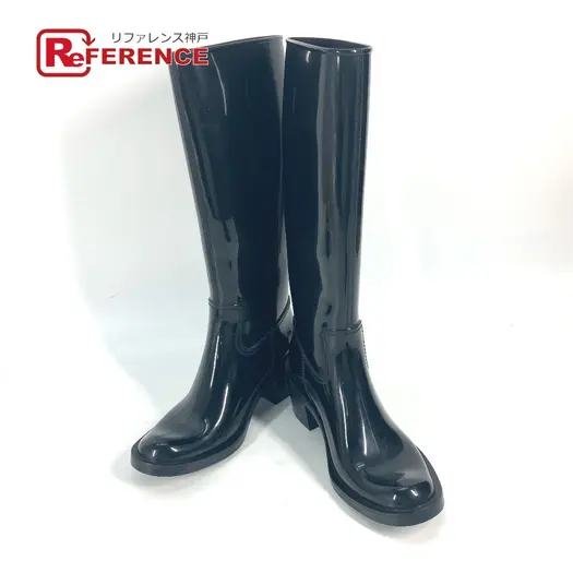 Buy GUCCI shoes GG logo Rain boots long shoes Rain shoes rubber Black at Sasom – Authentic and Ready to Ship